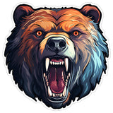 Angry Bear Sticker 4 Inch — Waterproof Vinyl Decal Grizzly Roar Wildlife 1