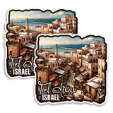 Tel Aviv Israel Magnet 2-Pack — 4