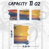 Santa Barbara California Mug 11oz — White Ceramic American Riviera Coffee Mug 2