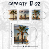 San Diego California Mug 11oz — White Ceramic America's Finest City Coffee Mug 2
