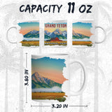 Grand Teton National Park Wyoming Mug 11oz — White Ceramic Souvenir Mug 2