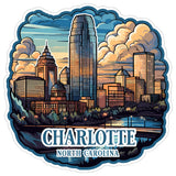 Charlotte North Carolina Sticker 4 Inch — Waterproof Vinyl Decal Travel Souvenir 8