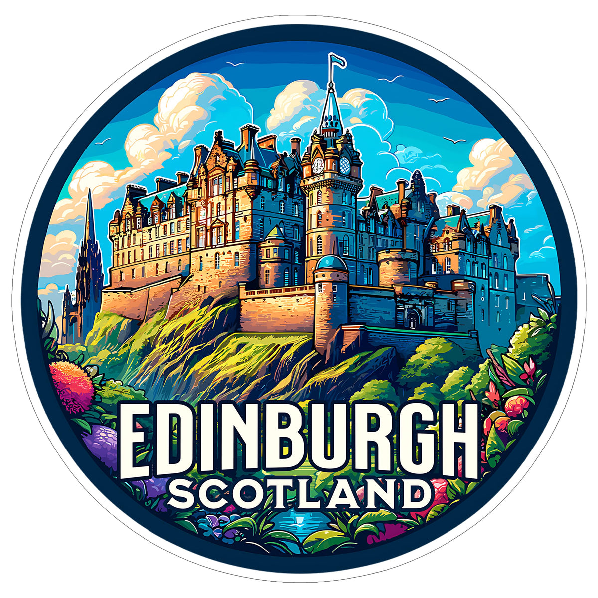 Edinburgh Scotland Sticker 4 Inch — Waterproof Vinyl Decal City Travel Souvenir