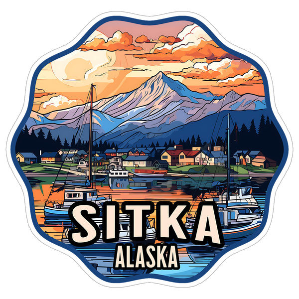 Sitka Alaska Sticker 4 Inch — Waterproof Vinyl Decal City Travel Souvenir