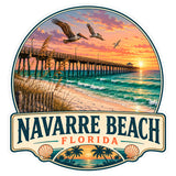 Navarre Beach Florida Sticker 4 Inch — Waterproof Vinyl Decal 1