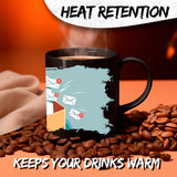 I Survived Meeting Mug 11oz — Black Ceramic Office Humor Coffee Mug 3