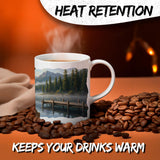 Gone Fishing Coffee Mug 11oz — Retro Cabin Ceramic Mug for Lake House 3