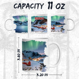 Norway Coffee Mug 11oz — White Ceramic Nordic Fjords Mug 2