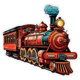 Vintage Train Sticker 4 Inch — Waterproof Vinyl Decal Retro Locomotive Railway Railroad 1