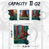 Sequoia National Forest Mug 11oz — White Ceramic Giant Trees Coffee Mug 2