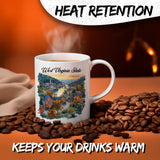West Virginia State Coffee Mug 11oz — White Ceramic Mountain State WV Mug 3