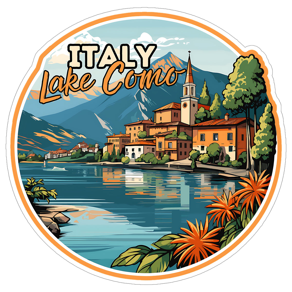Lake Como Italy Sticker 4 Inch — Waterproof Vinyl Decal Waterfront Wilderness