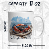 Maryland State Mug 11oz — White Ceramic Old Line State MD Coffee Mug 2