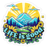 Life is Good Sticker 4 Inch — Waterproof Vinyl Decal Positive Motivational Happy 1