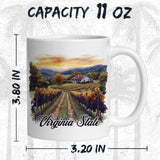 Virginia State Mug 11oz — White Ceramic Old Dominion VA Coffee Mug 2