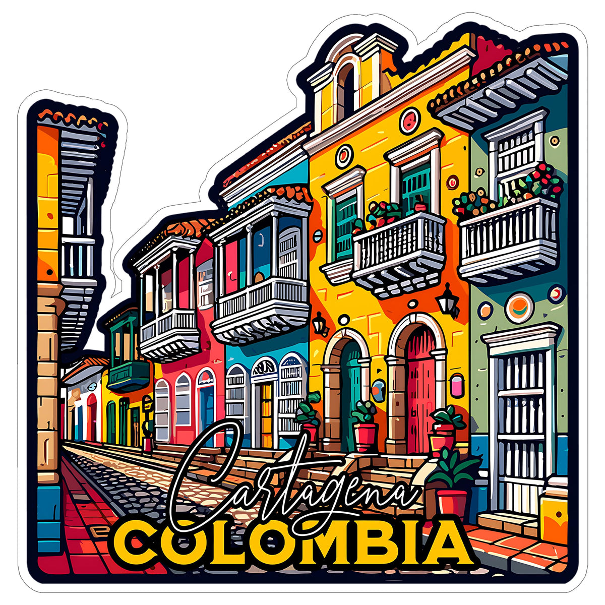 Cartagena Colombia Sticker 4 Inch — Waterproof Vinyl Decal City Travel Souvenir