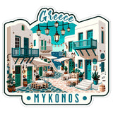 Mykonos Greece Sticker 4 Inch — Waterproof Vinyl Decal City Travel Souvenir 1