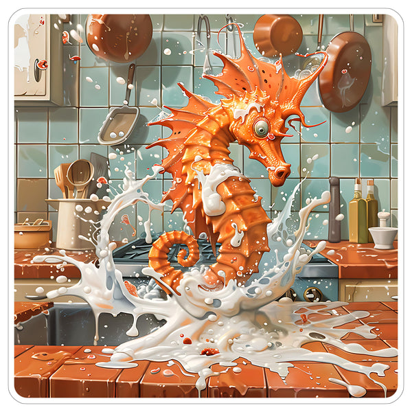 Seahorse Sticker 4 Inch — Waterproof Vinyl Decal Sea Horse Aquatic Marine
