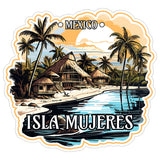 Isla Mujeres Mexico Sticker 4 Inch — Waterproof Vinyl Decal City Travel Souvenir 1