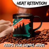Bigfoot Coffee Mug 11oz — Black Ceramic Sasquatch Cryptid Funny Mug 3