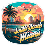 South Beach Miami Florida Sticker 4 Inch — Waterproof Vinyl Decal Ocean Coastal 8