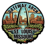 Gateway Arch St. Louis Missouri Sticker 4 Inch — Waterproof Vinyl Decal City Travel Souvenir 1