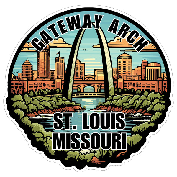 Gateway Arch St. Louis Missouri Sticker 4 Inch — Waterproof Vinyl Decal City Travel Souvenir