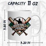 Baseball Coach Coffee Mug 11oz — Ceramic Gift Mug for Baseball Coaches 2