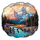 Banff Canadian Rockies Alberta Canada Sticker 4 Inch City Travel Souvenir - Waterproof Vinyl Decal for Laptop Water Bottle Car Tumbler - Durable Aesthetic Long-Lasting Stickers for Adults ID44990 1