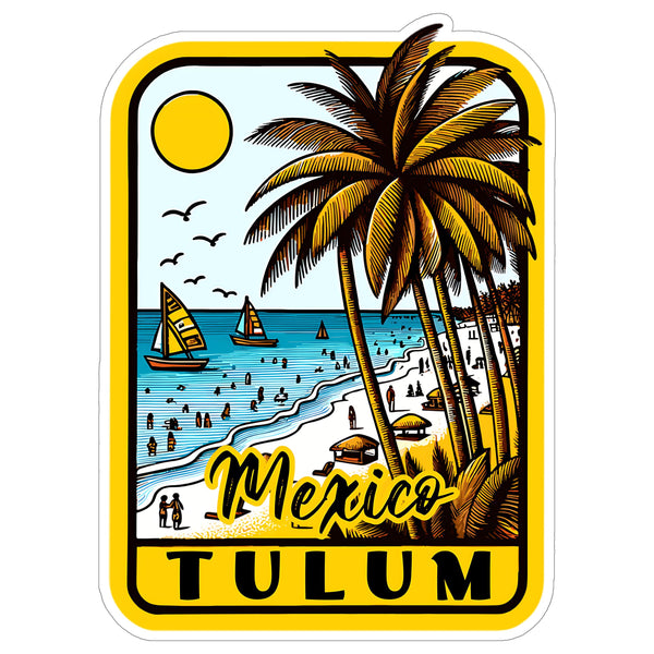 Tulum Mexico Sticker 4 Inch — Waterproof Vinyl Decal City Travel Souvenir