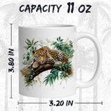Leopard Coffee Mug 11oz — Ceramic Spotted Big Cat Wildlife Mug 2
