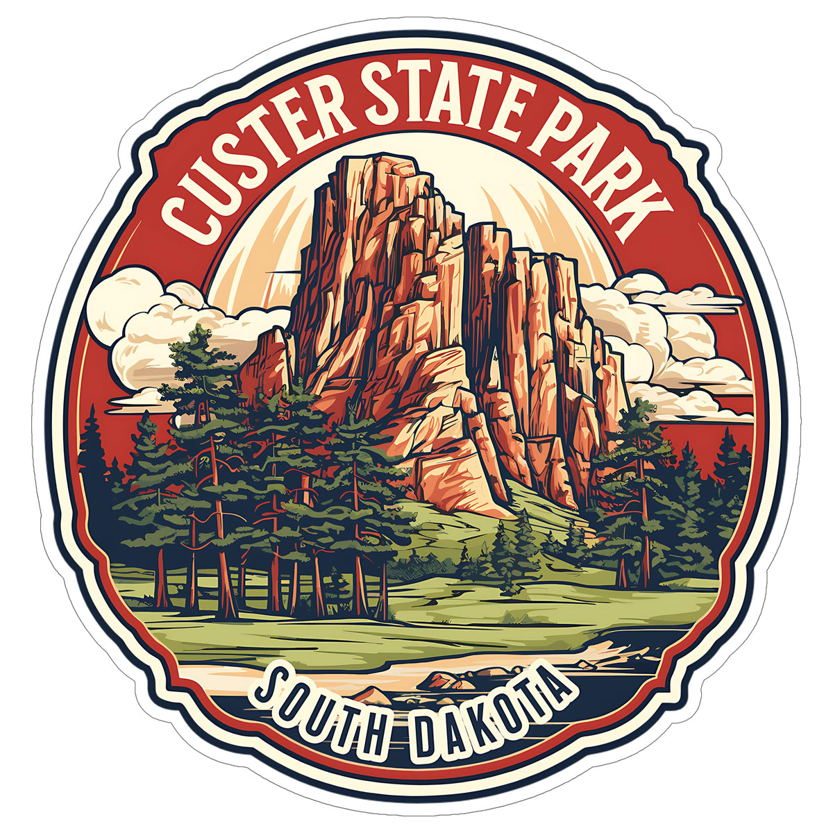 Custer State Park South Dakota Sticker 4 Inch — Waterproof Vinyl Decal Scenic Landmark