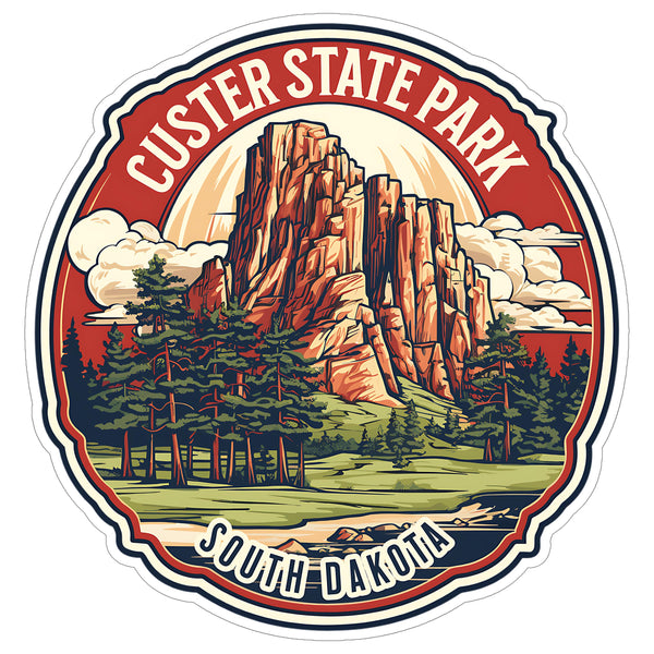 Custer State Park South Dakota Sticker 4 Inch — Waterproof Vinyl Decal Scenic Landmark