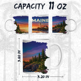 Maine State Mug 11oz — White Ceramic Vacationland Coffee Travel Mug 2