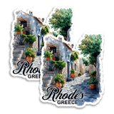 Rhodes Greece Magnet 4 Inch 2-Pack Island Knights – Strong Vinyl Decorative Travel Magnets for Fridge Locker Kitchen Office – Cute Fun Aesthetic Cool Durable & Long-Lasting Souvenir ID44999 1