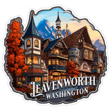 Leavenworth Washington Sticker 4 Inch — Waterproof Vinyl Decal City Travel Souvenir 8