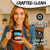Santa Barbara CA Mug 11oz — Black Ceramic Cali Coastal Beaches Mug 5