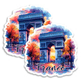 France Magnet 4 Inch 2-Pack Hexagon – Strong Vinyl Decorative Travel Magnets for Fridge Locker Kitchen Office – Cute Fun Aesthetic Cool Durable & Long-Lasting Souvenir ID44999 1