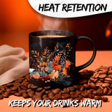 Fox Mug 11oz — Black Ceramic Clever Red Forest Coffee Mug 3