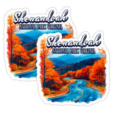 Shenandoah National Park Virginia Sticker 4 Inch 2-Pack - Waterproof Vinyl Decal for Laptop Water Bottle Car Tumbler - Durable Aesthetic Long-Lasting Stickers for Adults ID45039 1