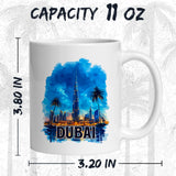 Dubai UAE United Arab Emirates Mug 11oz — White Ceramic Travel Mug 2