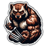 Wolverine Sticker 4 Inch — Waterproof Vinyl Decal Glutton Mustelid Fierce 8