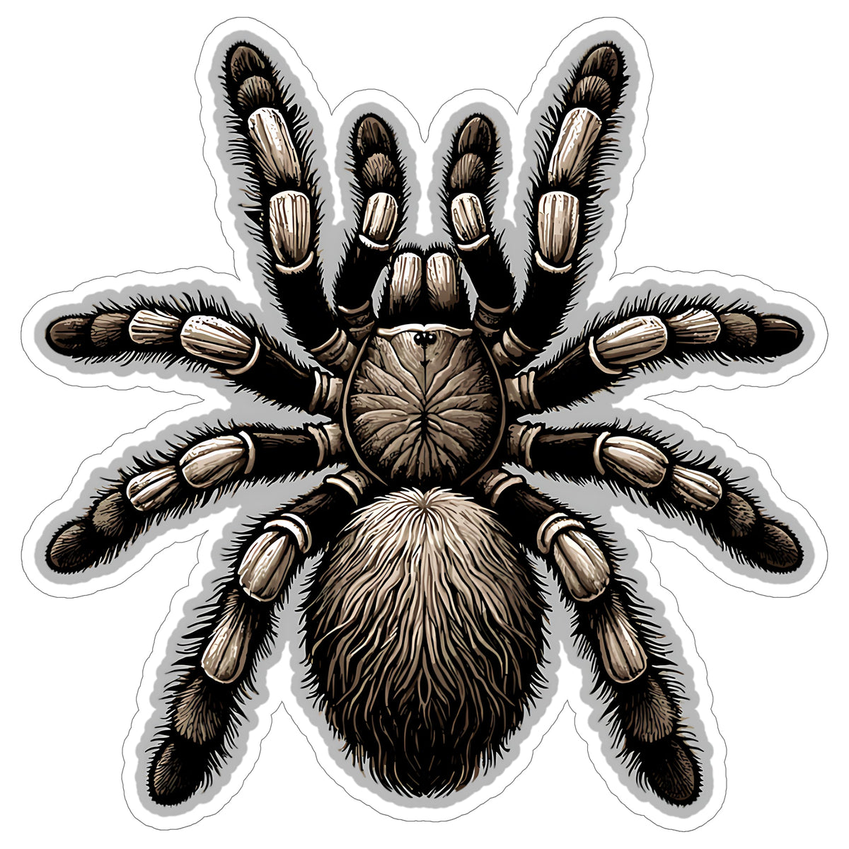 Tarantula Sticker 4 Inch — Waterproof Vinyl Decal Theraphosidae Pet Spider