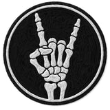 Rock On Skeleton Hand Patch — 3