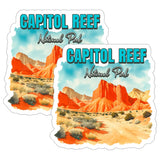 Capitol Reef National Park Utah Sticker 4 Inch 2-Pack - Waterproof Vinyl Decal for Laptop Water Bottle Car Tumbler - Durable Aesthetic Long-Lasting Stickers for Adults ID45039 1