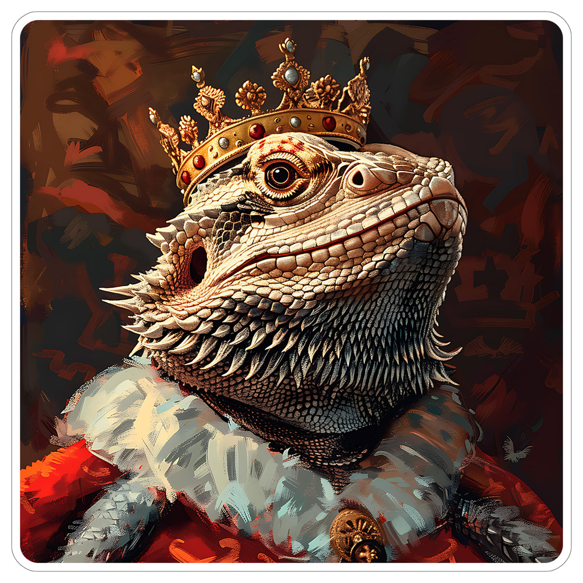 Bearded Dragon Sticker 4 Inch — Waterproof Vinyl Decal Beardie Pogona Lizard