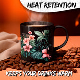 Flamingo Mug 11oz — Black Ceramic Pink Tropical Bird Coffee Mug 3