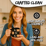 Sun and Moon Coffee Mug 11oz — Black Ceramic Celestial Astrology Mug 5
