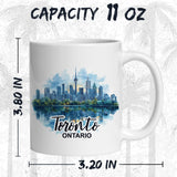 Toronto Ontario Canada Coffee Mug 11oz — White Ceramic Queen City Mug 2