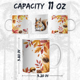 Squirrel Coffee Mug 11oz — Ceramic Acorn Bushy Tail Wildlife Mug 2